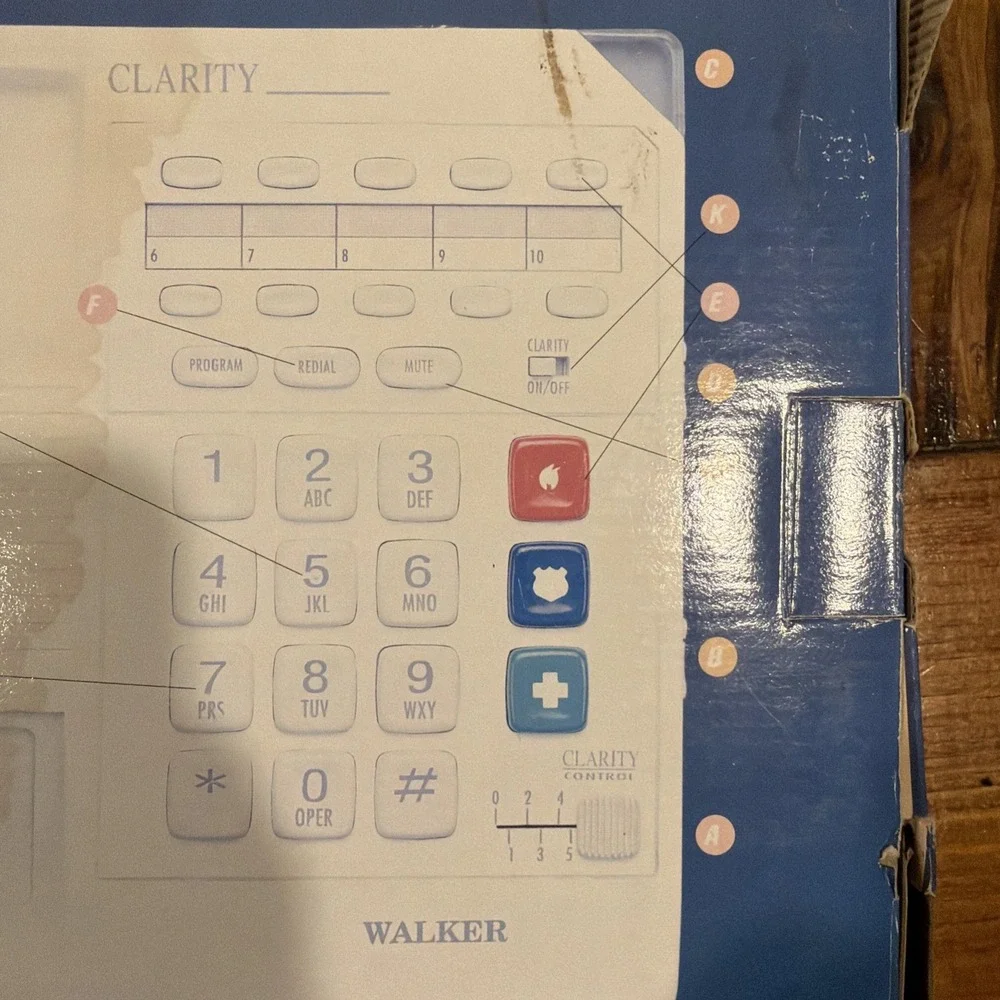 Clarity High Frequency Enhancing Phone W-1000 By Walker Plantronics‎ NEW In Box